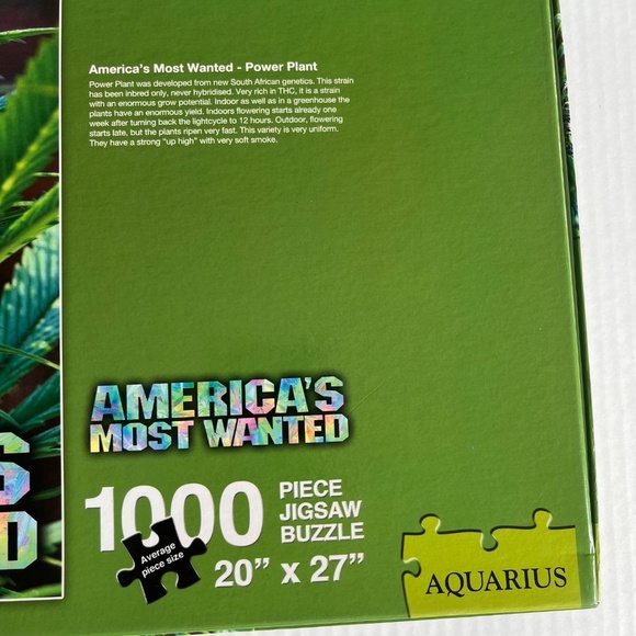 NWT 1000 Pieces Puzzle Cannabis Americas Most Wanted - Picture 6 of 8